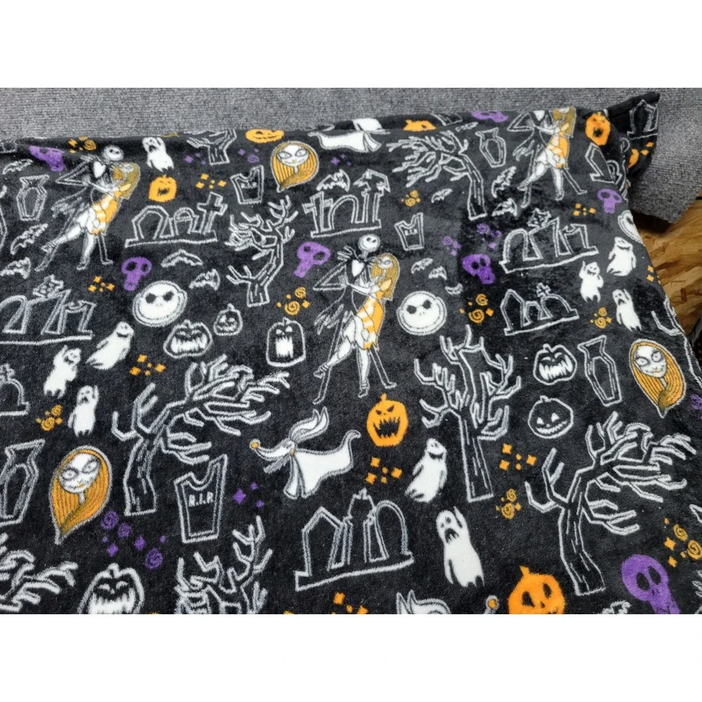 The Big One Disney Nightmare Before Christmas Jack Sally Plush Throw Blanket